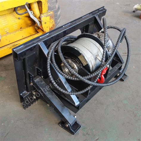 skid steer grapple winch|hydraulic winches for skid loaders.